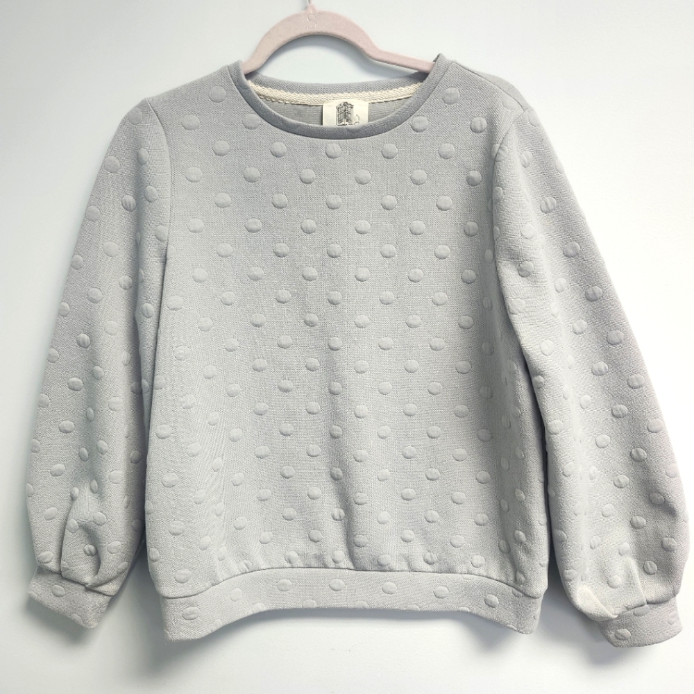 Lili's Closet Gray Polka Dot Sweatshirt